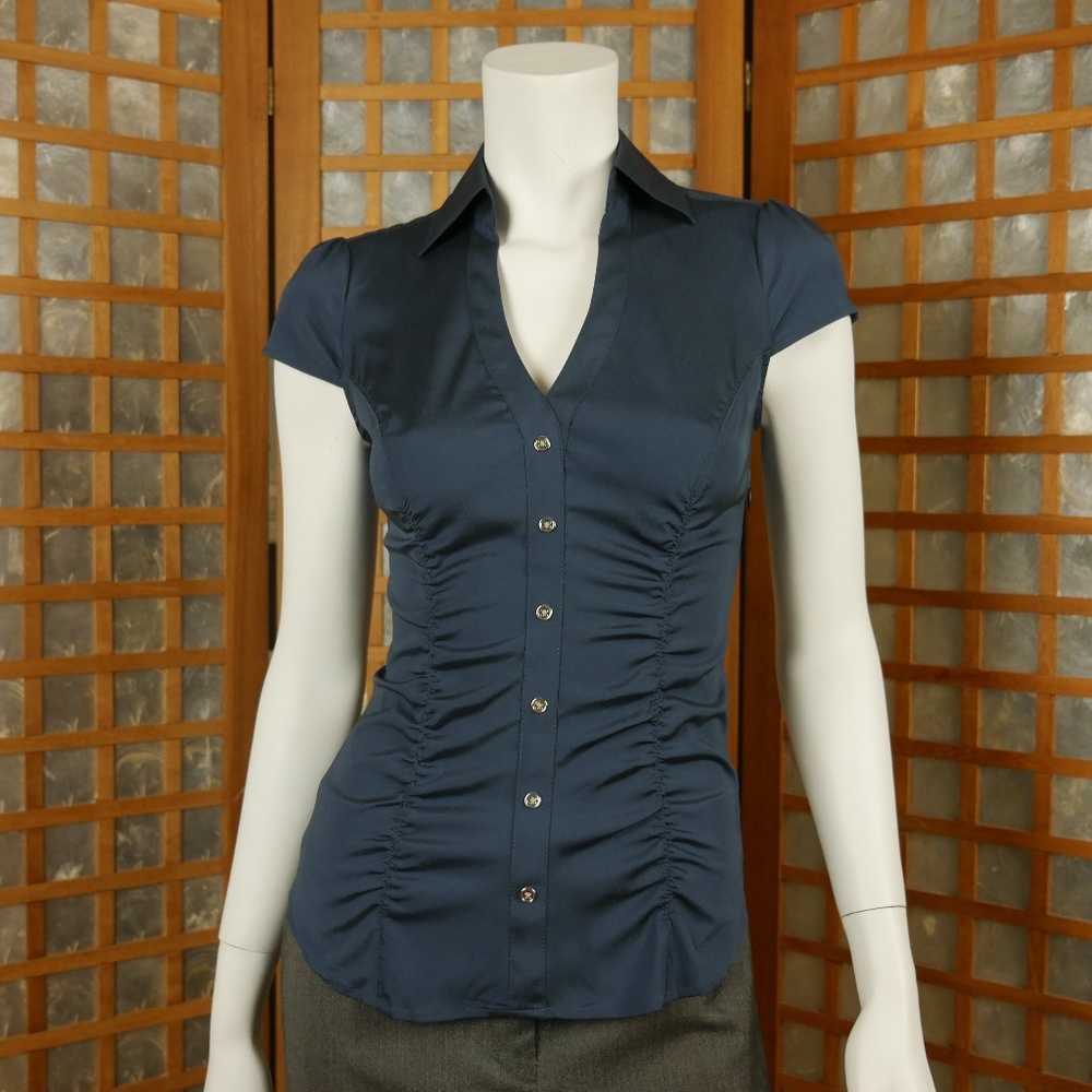 Express Blue Dress Shirt Size XS